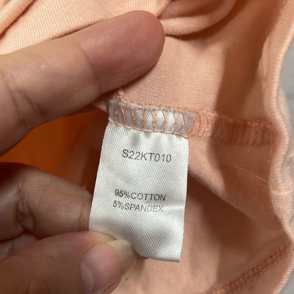 Le Tigre glitter tiger logo peach colored XL t-shirt - Picture 6 of 7